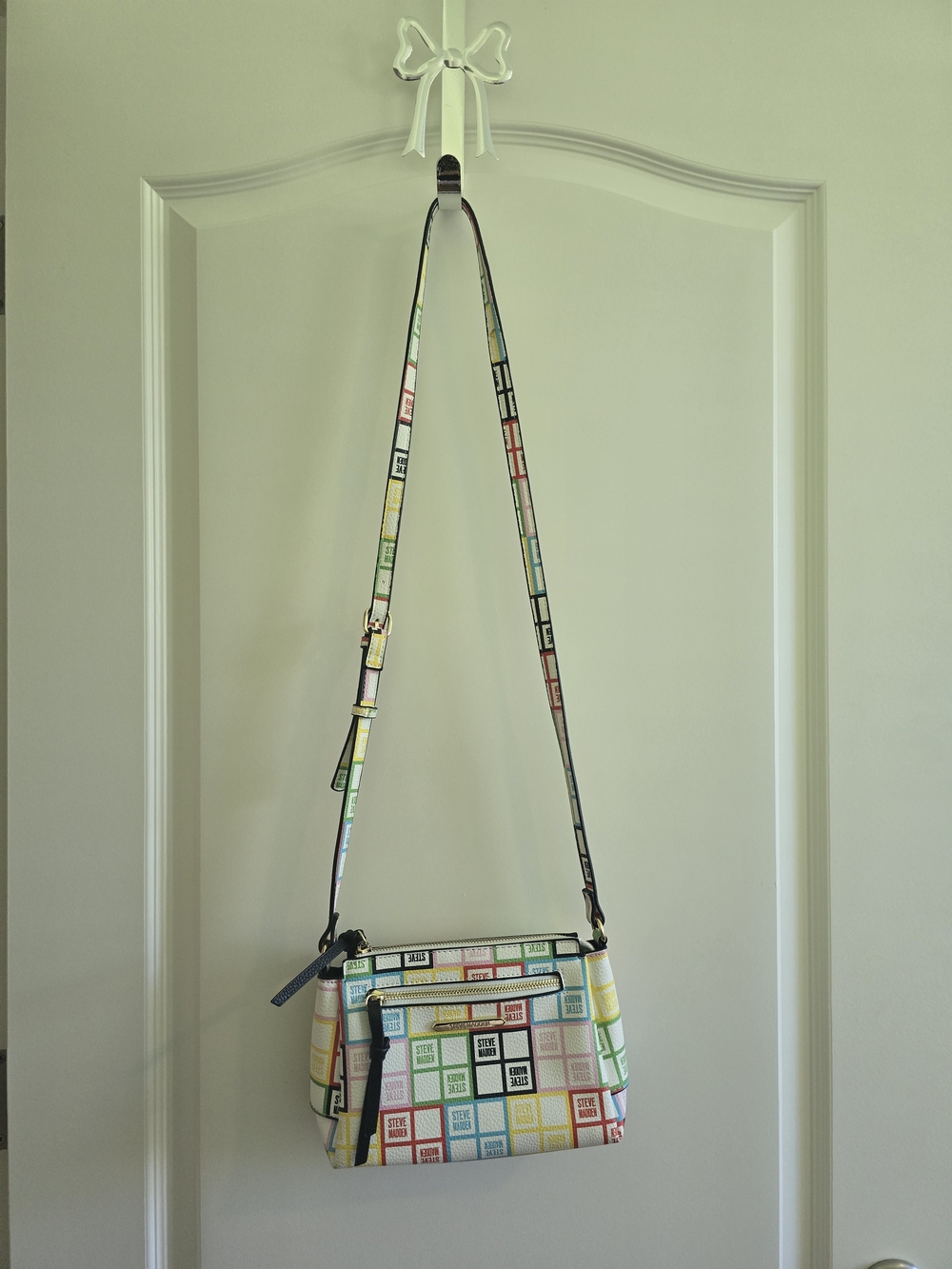 Steve Madden Multicolor Grid Logo Crossbody Bag